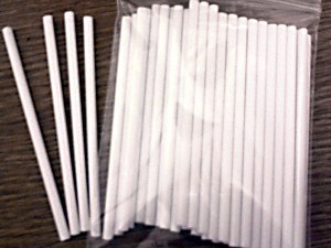 190mm White Plastic Lollipop Sticks
